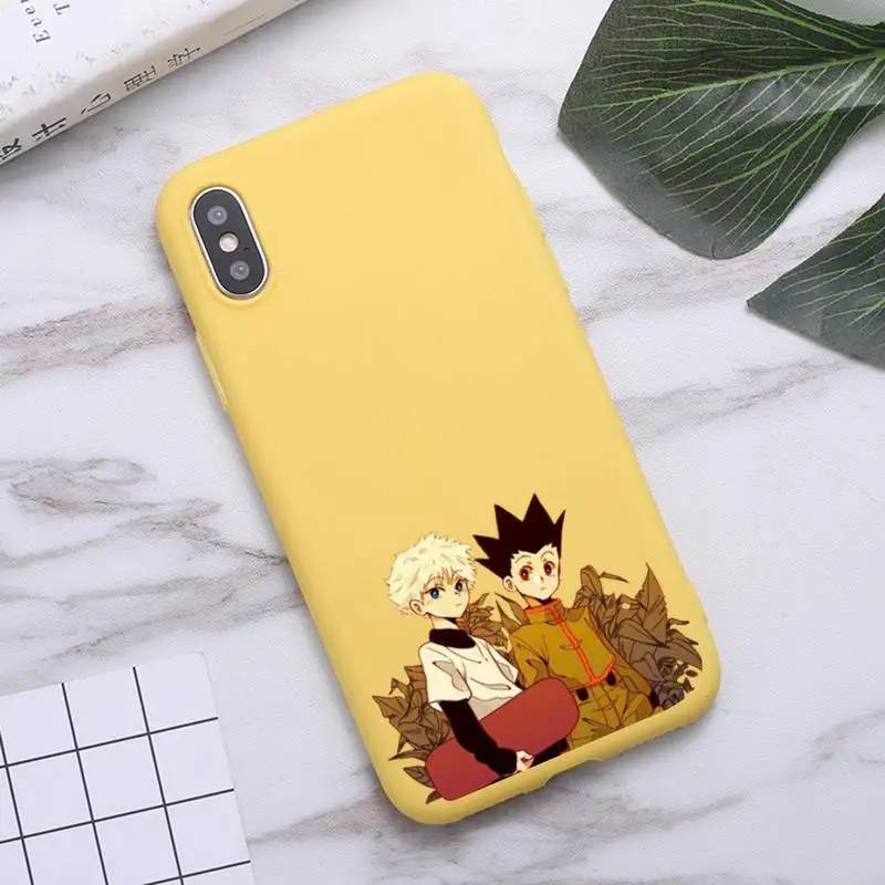 

HUNTER x HUNTER Japan anime Phone Case Candy Color for iPhone 6 7 8 11 12 s mini pro X XS XR MAX Plus