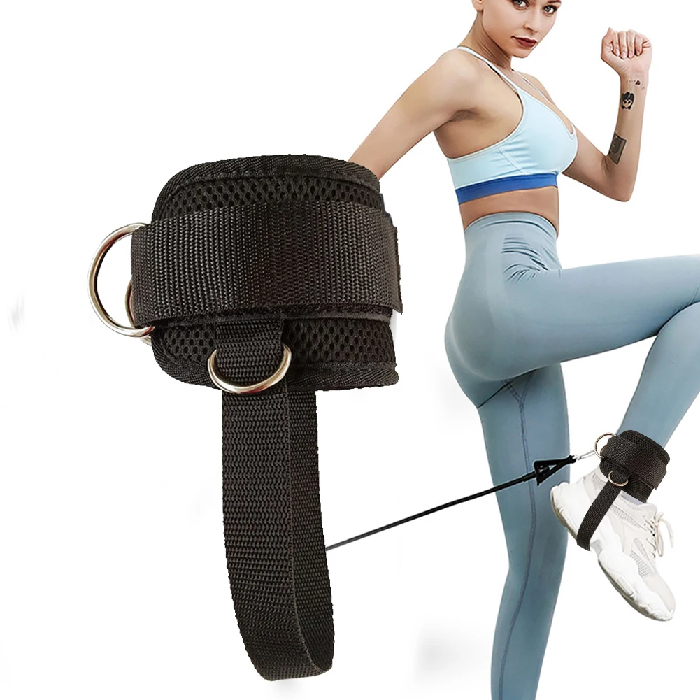 

Fitness D-Ring Ankle Cuffs Sport Ankle Straps Gym Leg Pulley with Buckle Multi-purpose Sports Feet Guard Workout Equipment