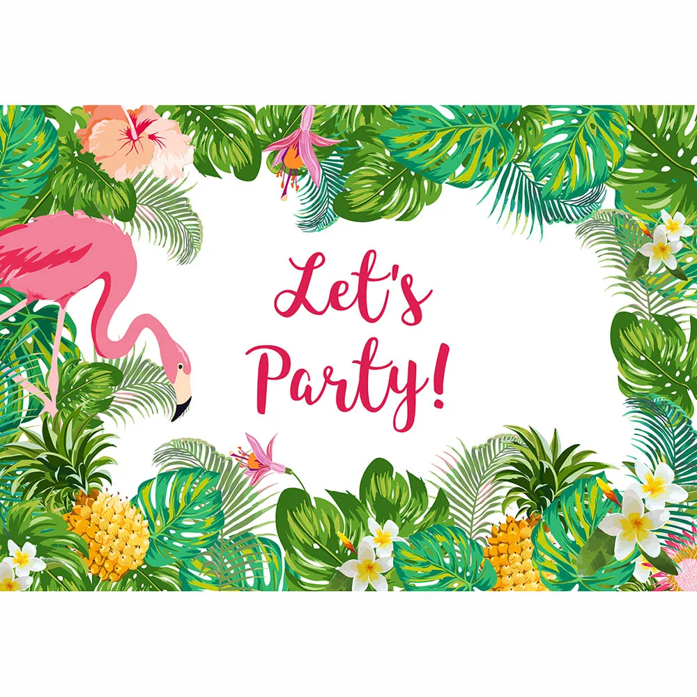 Allenjoy rectangular tablecloths Jungle flamingo wild one baby party table decoration cover photophone photozone banner |