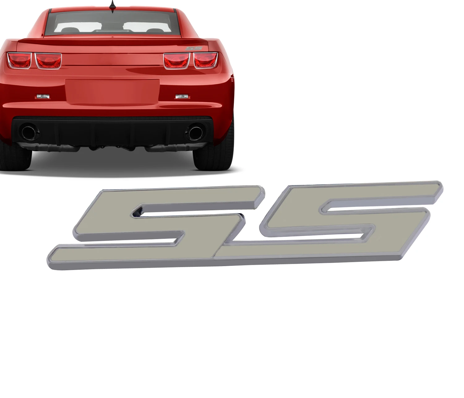 Хром белый СС Для Camaro IMPALA Кобальт крыло крышка багажника эмблема наклейка значок