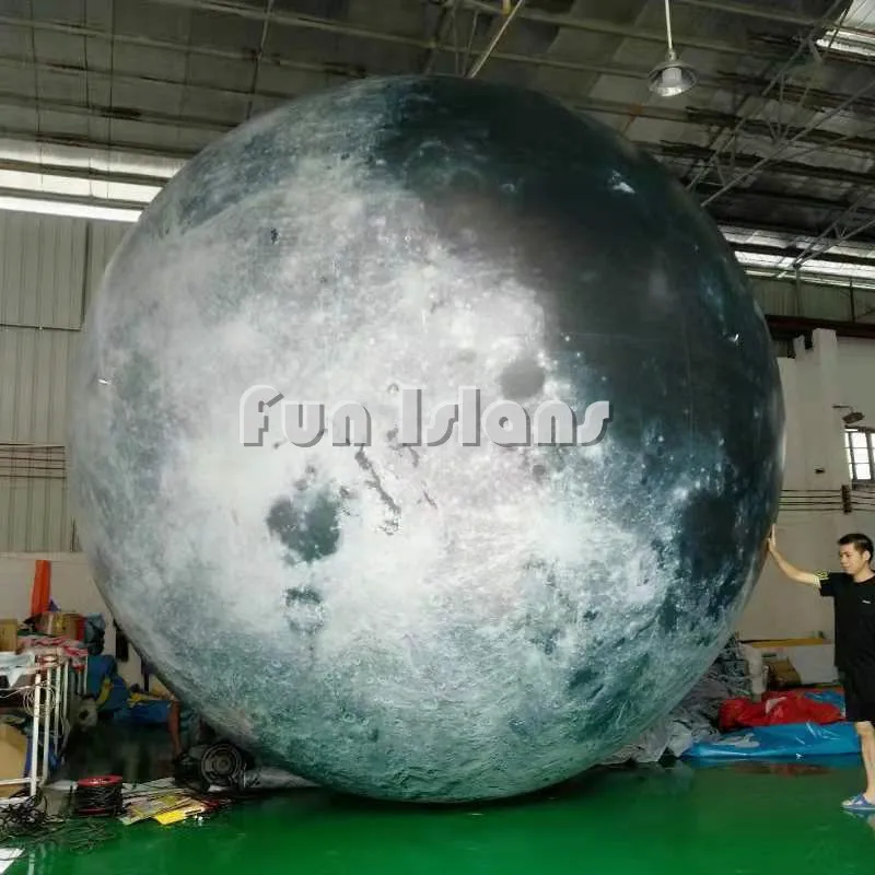 Гигантский надувной шар в виде планеты и Луны 8mH светодиодный светильник кой