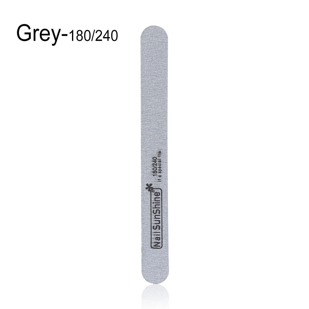 Grey 1 шт. деревянные для ногтей пилки шлифовальный полировщик для педикюра и маникюра Профессиональный Уход за ногтями искусство аксессуары для красоты Инструменты 100/120/150/180/240 - Цвет: Grey