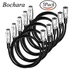 Кабель Bochara 3Pin XLR, штекер-гнездо, MF, экранированный аудио кабель OFC для микрофона, микшера, сценического усилителя света, 1 м, 1,8 м, 3 м, 5 м, 10 м