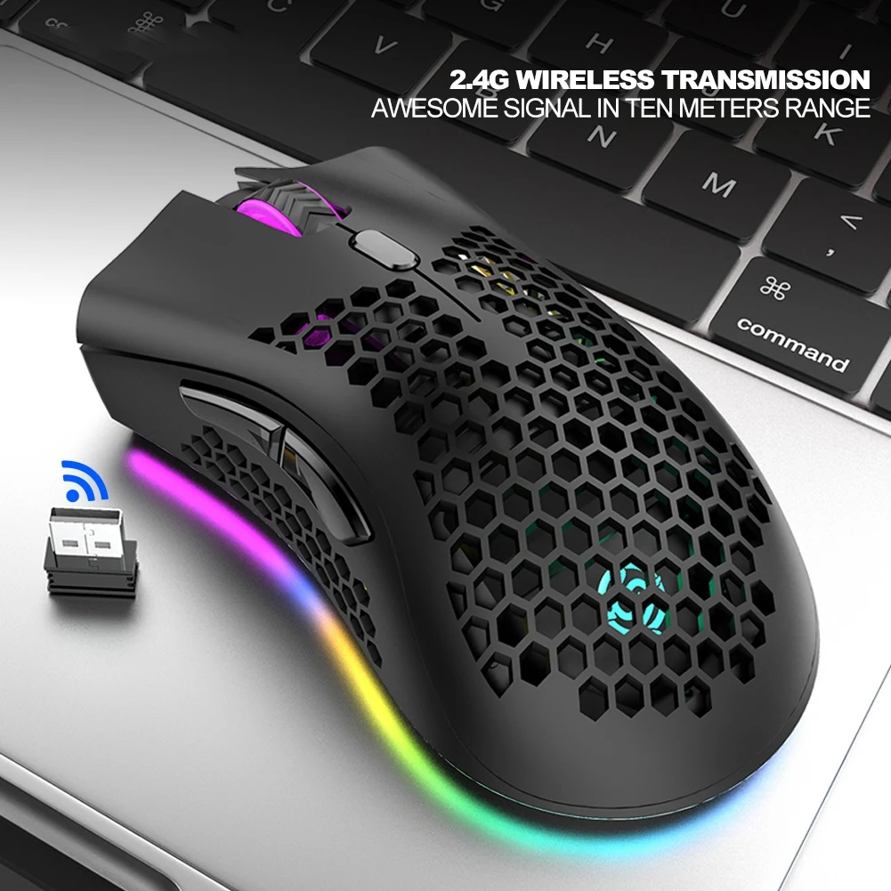 BM600 7 днище профессиональная игровая Мышь 2 4 ГГц Беспроводной геймера с цветовой