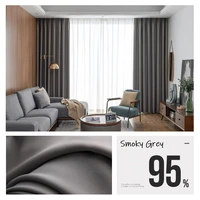 99 shading rate blackout curtains nordic heat insulation sunscreen curtain drapes for living room bedroom solid color cortinas