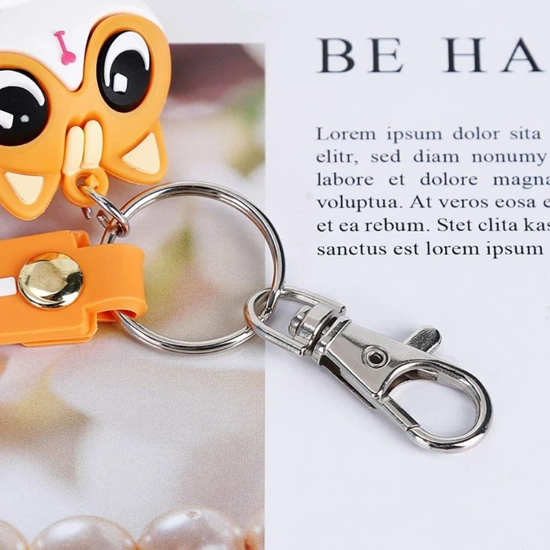 

100 Pcs Swivel Snap Hooks with Key Rings Lobster Claw Clasps S/M/L Assorted Sizes for DIY Crafts Keychain Clip Lanyard 066C