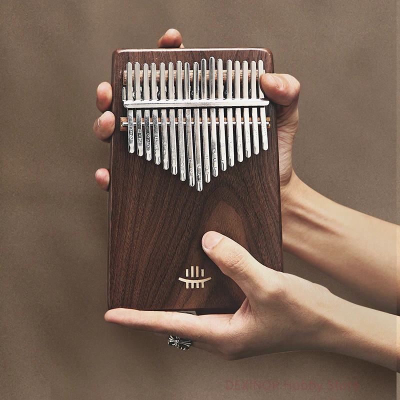 Hluru Kalimba 17 Key Black Walnut Slope Design Thumb Piano Keyboard Class A Music box Calimba Instruments Xylophone Gift Mbira