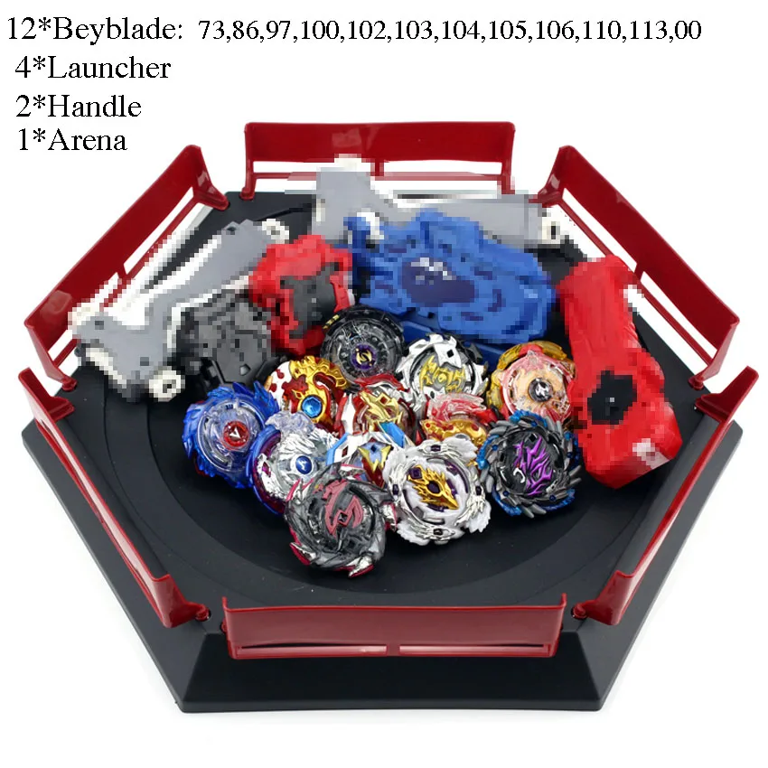 12pcs Beyblade лопающиеся игрушки бейблейд, Арена хранения коробка пусковая Toupie Металл Fusion Бог игрушка волчок подарки для мальчиков - Цвет: 12pcs