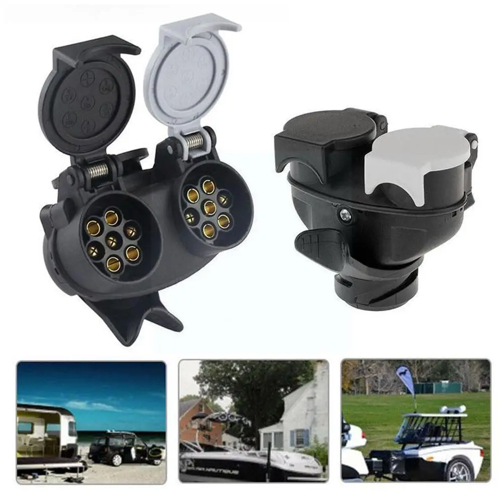 

Новый адаптер с штекером от 13 до 7 штырьков, 12 В, автомобильный европейский конвертер, водонепроницаемый, для грузовиков, прицепов, фургонов, ...