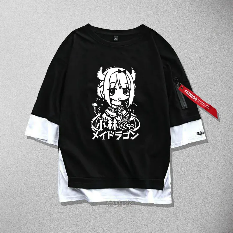 

New Miss Kobayashi's Dragon Maid cosplay T-Shirt KannaKamui Toru cotton Ribbon unisex Men women T Shirt T op Tees