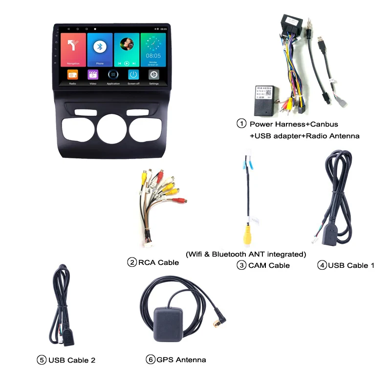 2 Din Android Авторадио GPS навигация мультимедийный плеер для Citroen C4 C4L DS4 2012-2017 Aftermarket Auto