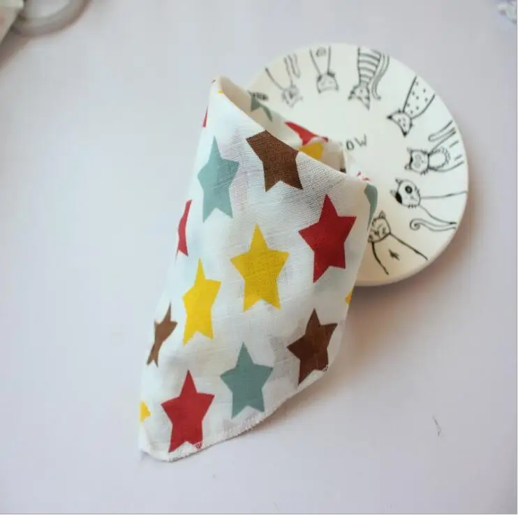 Bandana Bib Burp Cloth Baby Bibs for Boys Girls Animal Print Smock Cotton Baby Scarf Feeding Collar Burp