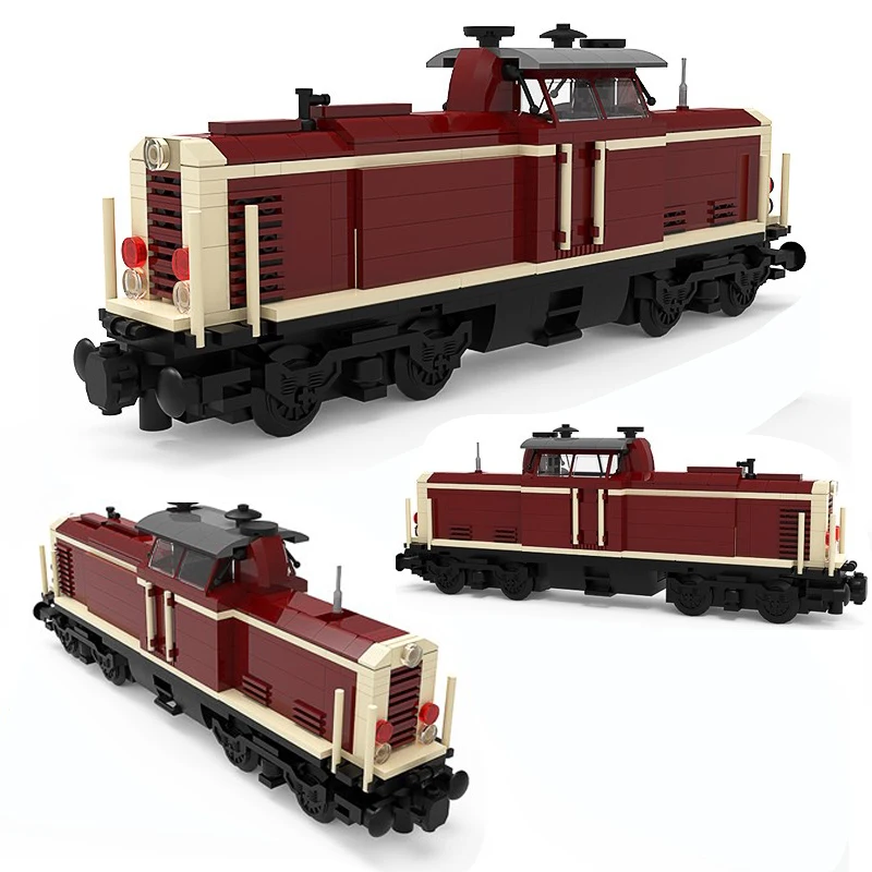 

Высокотехнологичный немецкий грузовой локомотив, строительные блоки, железнодорожный трек, модель автомобиля, кирпичи, игрушки для детей, ...