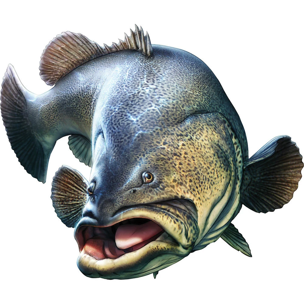 Реалистичная наклейка на автомобиль с рыбой животное морская рыбалка лодка