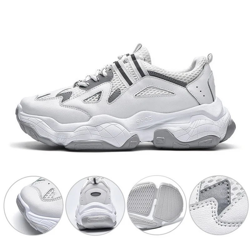 ADISPUTENT Men Chunky Sneakers Platform Thick Sole Casual Vulcanize Shoes Web Celebrity Dad Female Fashion Sneakers Designer
