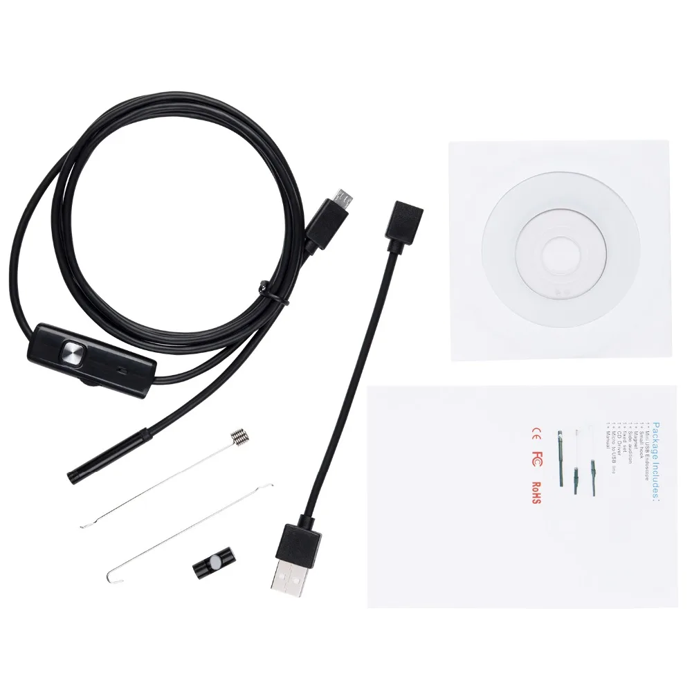 1080P Full HD Mini Android Endoscope Camera IP67 1920*1080 1M 2M 3M 5M Micro USB Inspection Video Snake Borescope Tube |