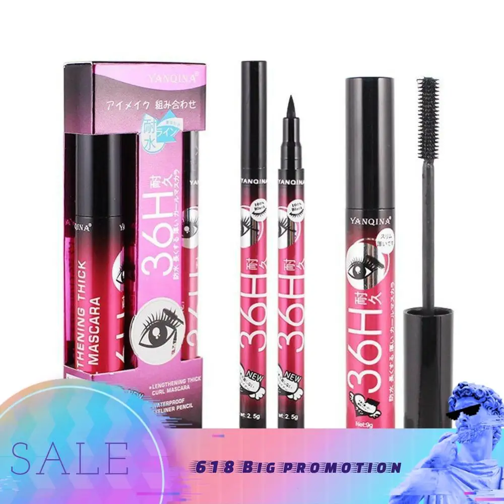 2 в 1 подводка для глаз 4D из шелкового волокна| |