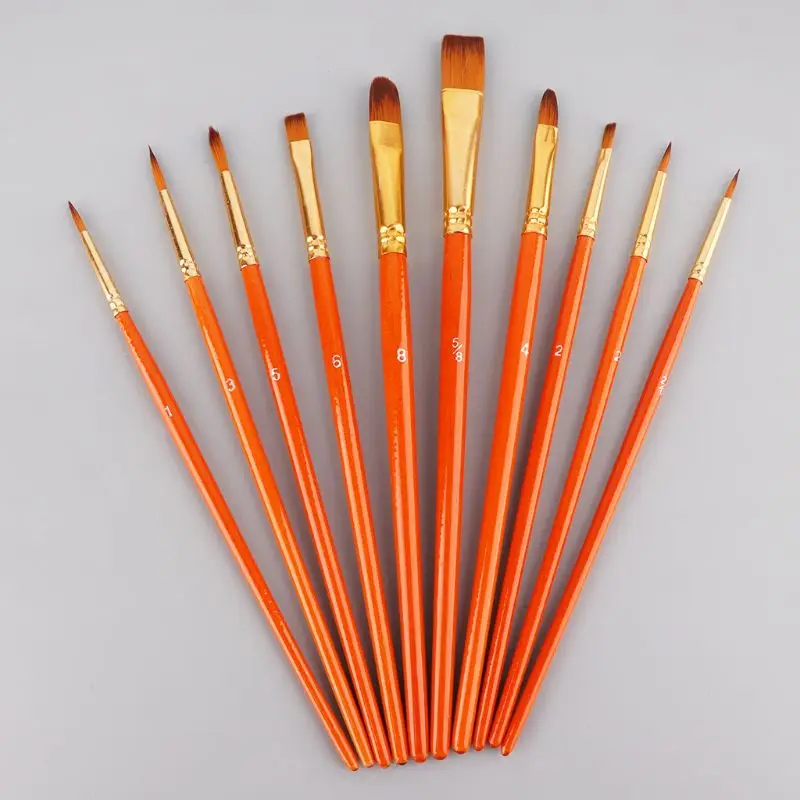 

20Pcs Artist Paint Brush Set Nylon Hair Watercolor Acrylic Oil Painting Drawing Supplies 203B