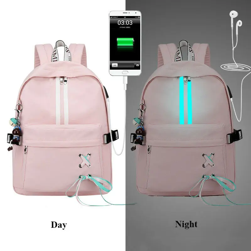 

Tourya Fashion Anti Theft Reflective Waterproof Women Backpack USB Charge School Bags For Girls Travel Laptop Rucksack Bookbags