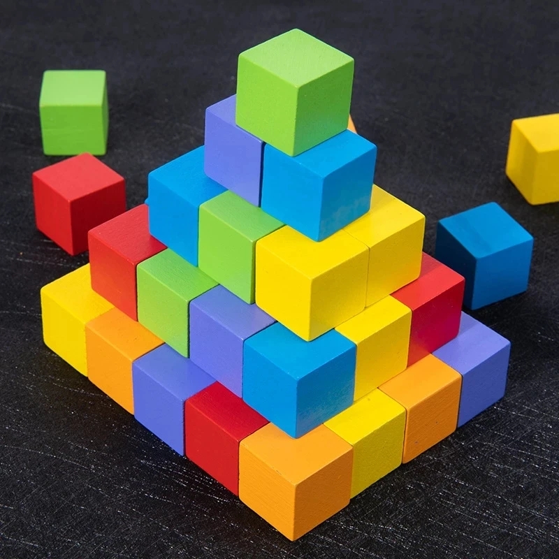 

60 шт., квадратные деревянные блоки, 2 см