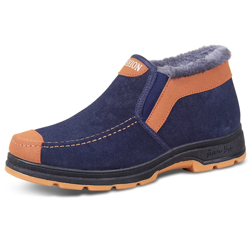 

Зимняя обувь для пожилых, мужские зимние ботинки, плюшевая подкладка для сохранения тепла, повседневная обувь для пожилых людей, размеры 39-44