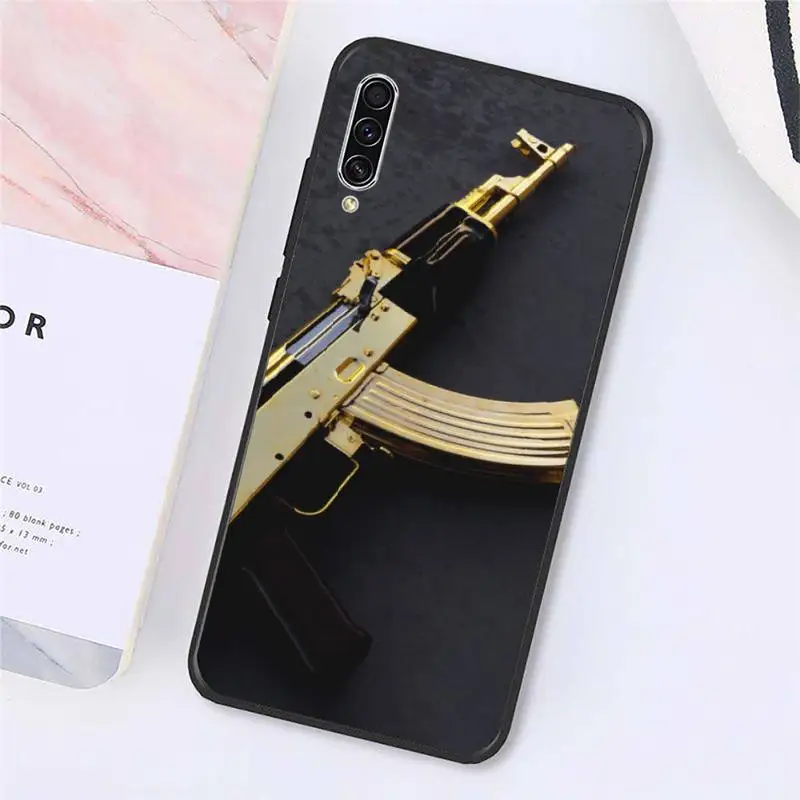 

AK47 Handgun Gun BUllets Phone Cases For Samsung galaxy S 9 10 20 A 10 21 30 31 40 50 51 71 s note 20 j 4 2018 plus