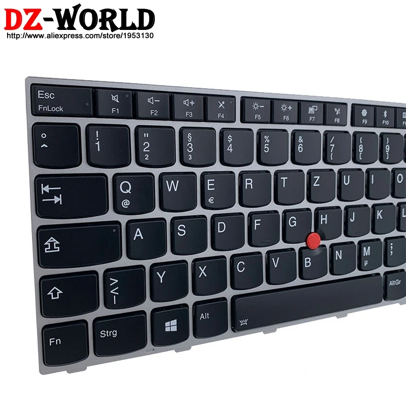 Новая Оригинальная Серебристая немецкая клавиатура с подсветкой для Lenovo Thinkpad 13