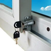high quality sliding window door safety lock child baby kids security anti theft locking pin with key stopper zinc home hardware