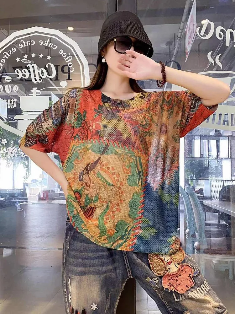 

Женский свитер с коротким рукавом, с вырезами