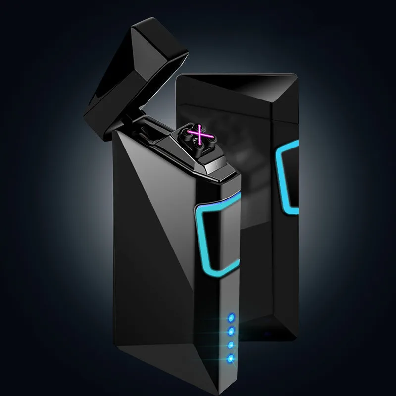 

2020 плазменная USB-зажигалка, цинковый сплав, материал, электрическая зарядка, дисплей мощности, сенсорная электрическая дуга, сигарета, сигар...