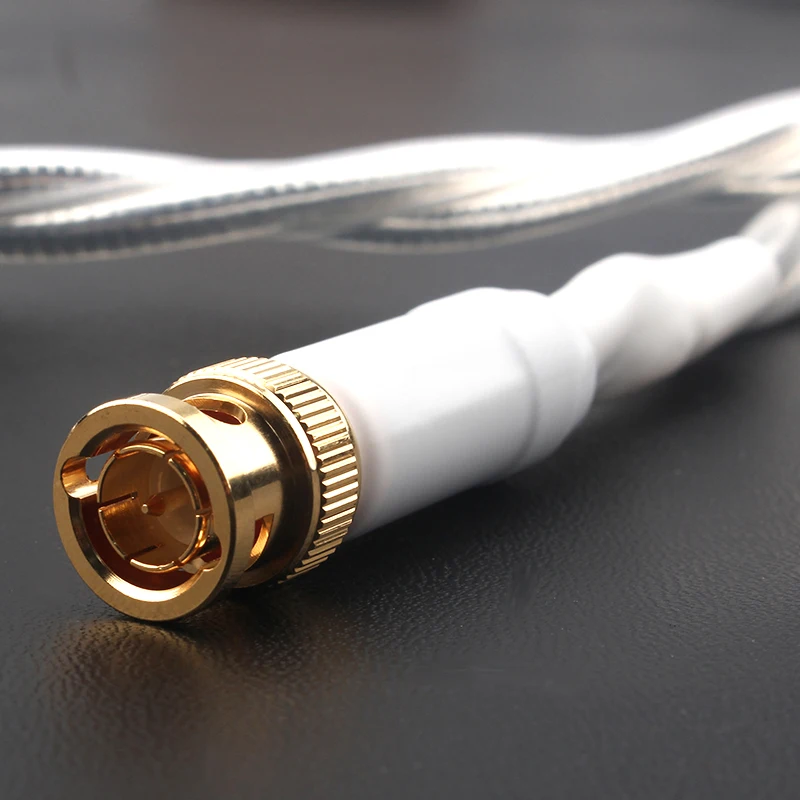Xangsane HD digital hifi dedicated audio BNC coaxial cable single crystal copper silver plated signal |