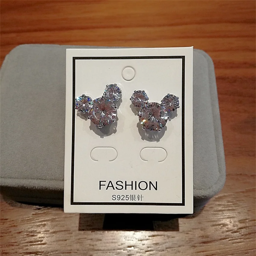 Серьги с цирконом в форме мыши женские темпераментные супер-красные серьги виде