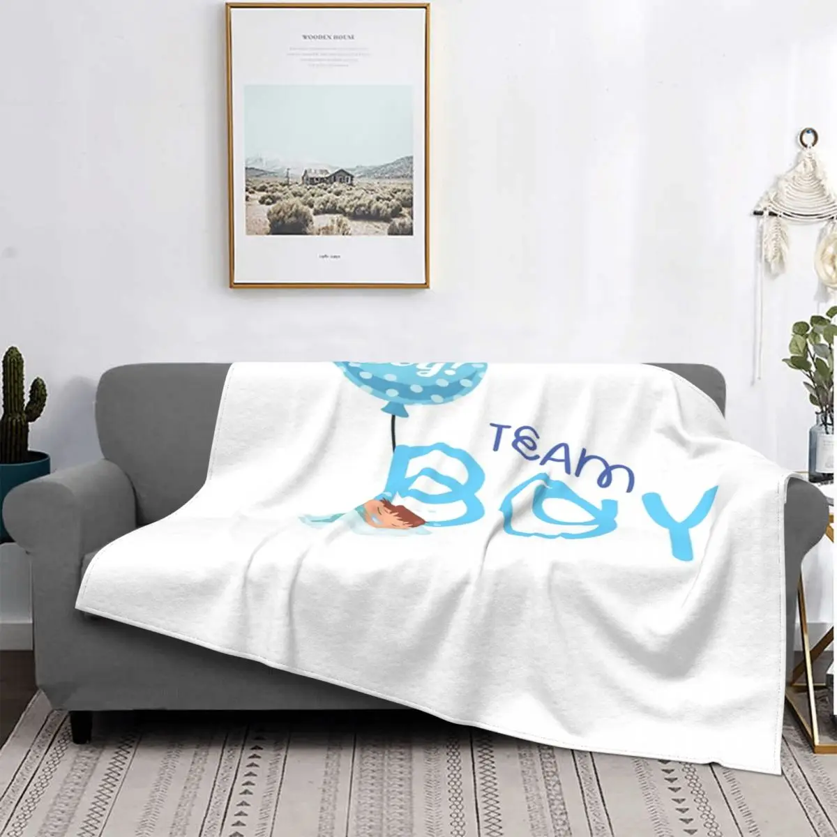 

Team Boy-Manta con estampado de género para niños, colcha a cuadros para la cama, Sudadera con capucha