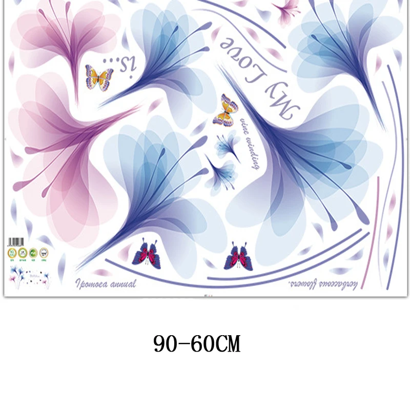 3D Красивая Орхидея стикер стены Дети спальня гостиная ТВ фон семья съемные