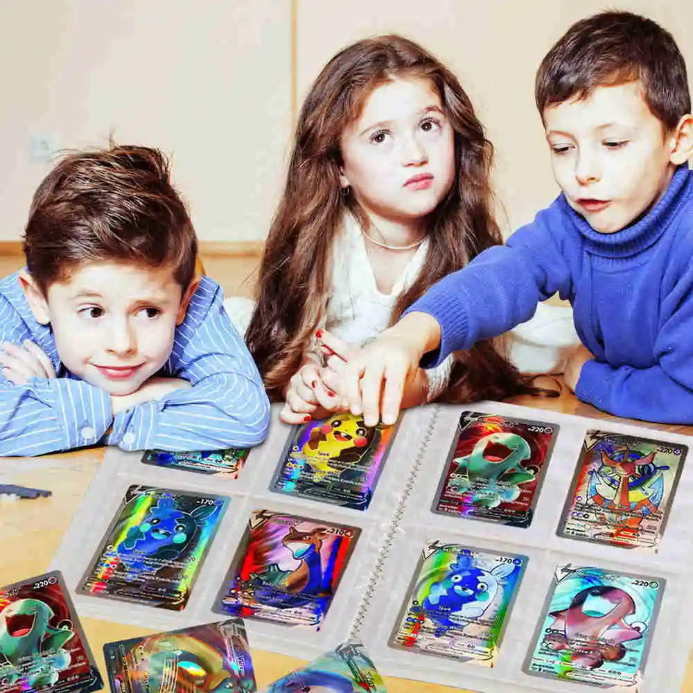 

4 Pocket 240PCS Pokemon Album Cards Book Cartoon Anime Game Card EX GX Collectors Binder Holder Map Folder Boys Kids Toys Gifts