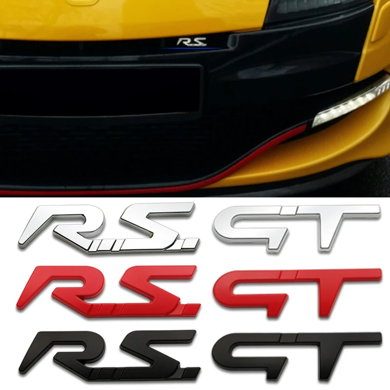 Металлическая наклейка эмблема решетки автомобиля значок для Renault RS GT Sport Megane Granta