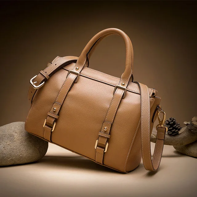 

Classic Genuine Leather Handbag Women Top Grain Cow Leather Should bags Female Luxury handbags women bags designer