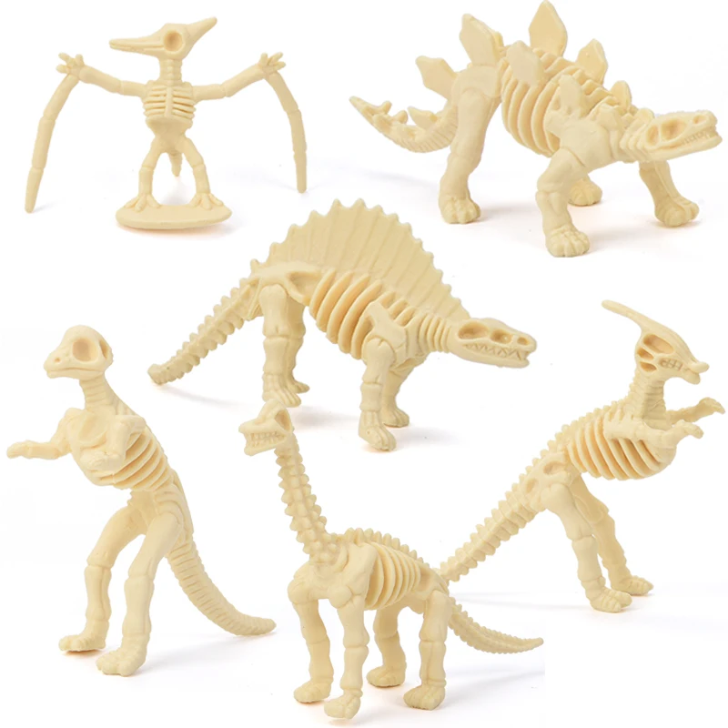 12 шт. модель животного-динозавра археологические ископаемый скелет динозавра