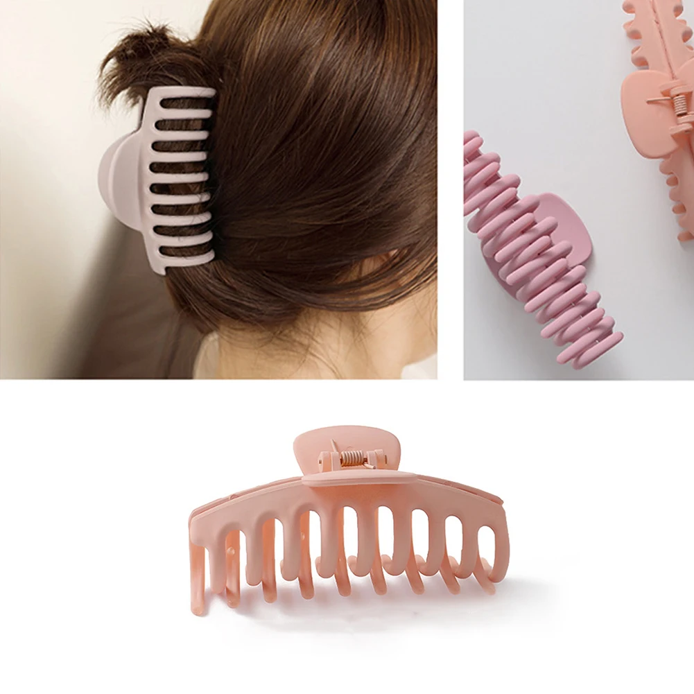 

3pcs Korean Plastic Claw Hairpins Large Clips Women Ladies Back Head Hair Fixed Shark Clips Headwear Headdress Girl Hairpins