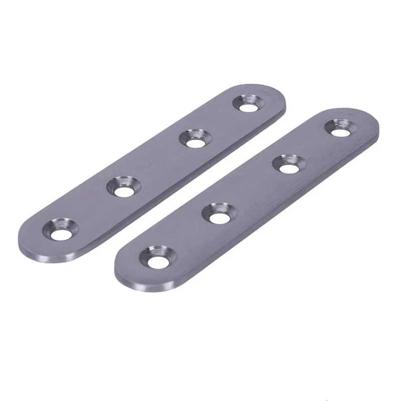 Promotion! Flat Stainless Steel Repair Mending Fixing Plate Brackets Support 2pcs | Строительство и ремонт