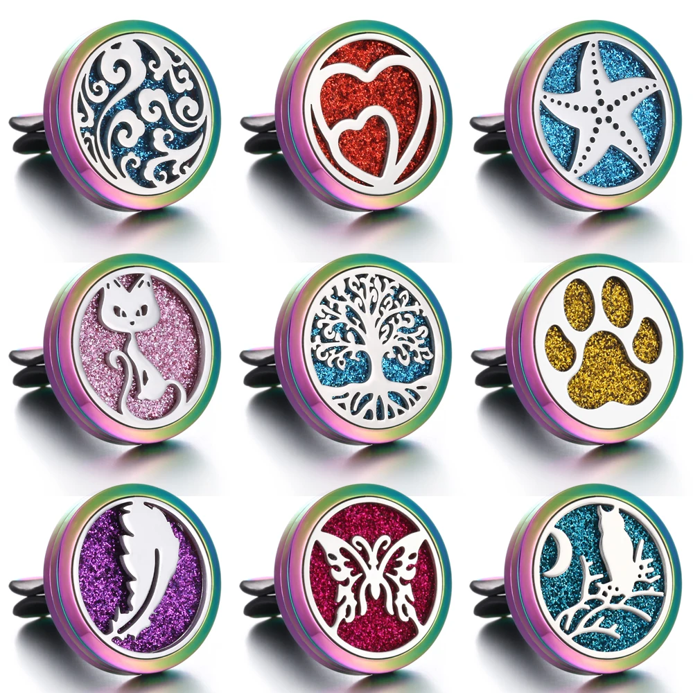 Красочные автомобильный парфюмерный диффузор 316L Нержавеющая сталь освежитель