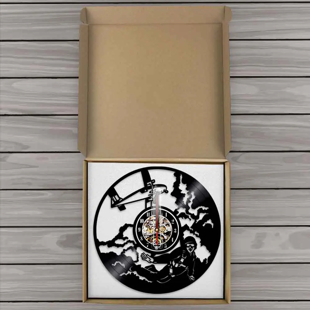 Декоративные настенные часы с парашютом виниловые 3d-часы для прыжков небом