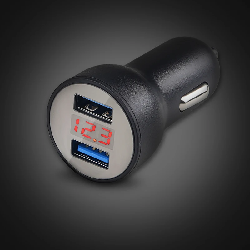 5V 3.1A прикуриватель USB Автомобильное зарядное устройство адаптер питания ЖК-дисплей авто зарядное устройство прикуриватели ЖК-дисплей