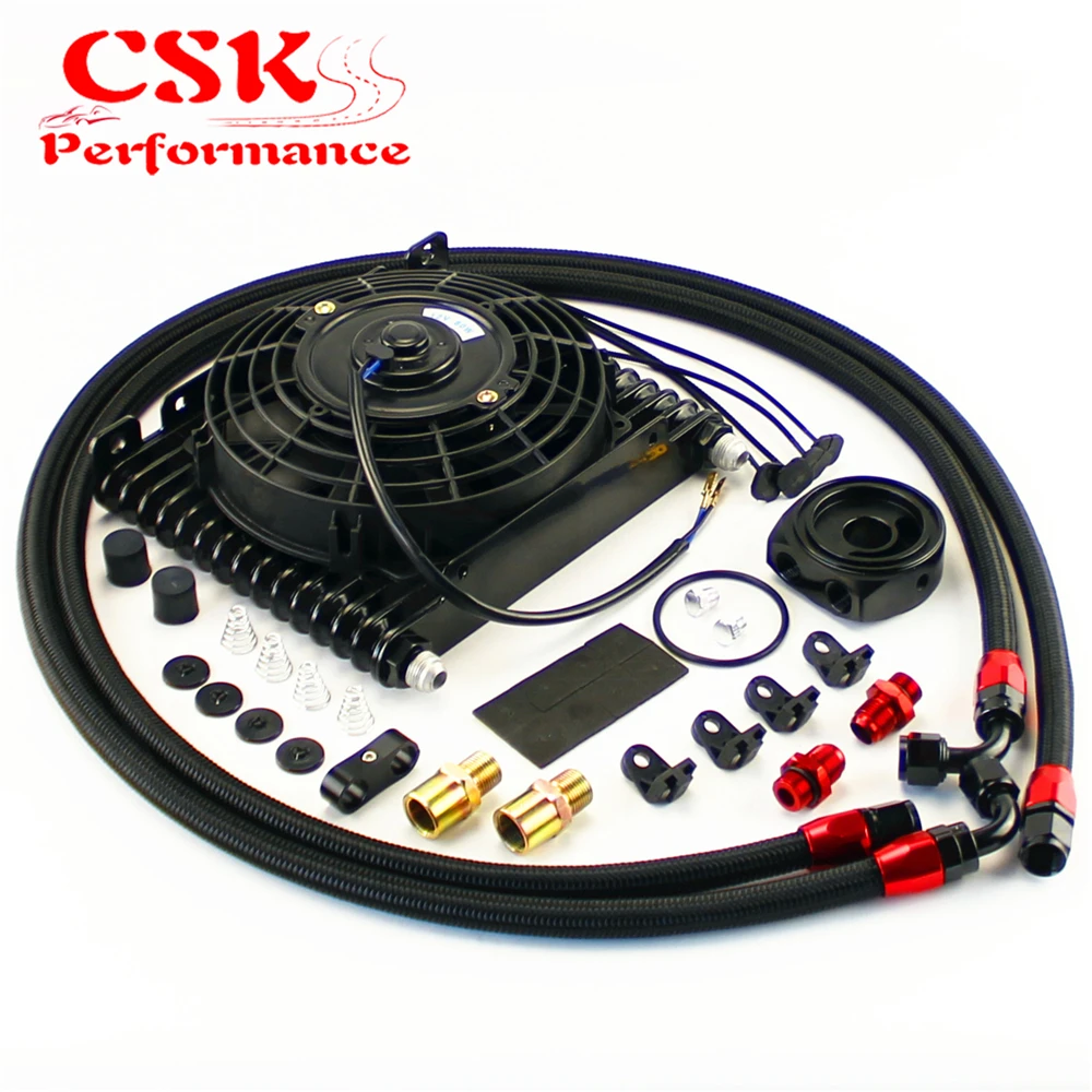 Универсальный 15 ряд AN8 масляный радиатор 32 мм фильтр адаптер шланг комплект + 7