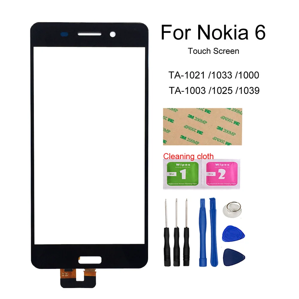 Сенсорный экран 5 ''для Nokia 6 дигитайзер для TA-1021 1033 1000 1003 1025 сенсорная