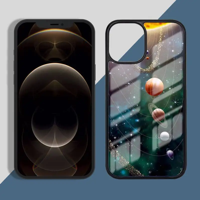 

Star Moon Space Phone Case PC for iPhone 11 12 pro XS MAX 8 7 6 6S Plus X 5S SE 2020 XR