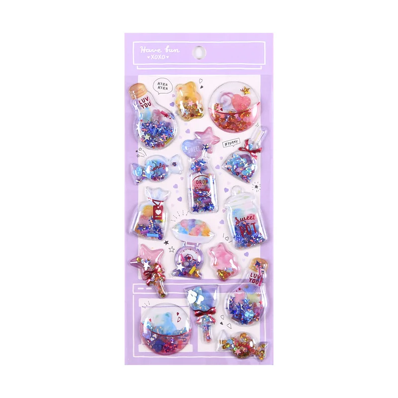 Милые канцелярские наклейки 3D 1 шт. милые свежие для путешествий дневника