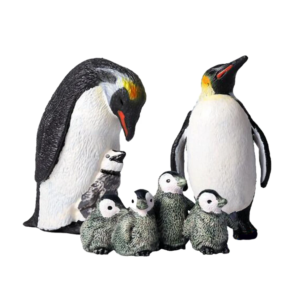 

1 Set Realistic Penguin Figurines, Plastic Polar Arctic Animal Figures Antarctic
