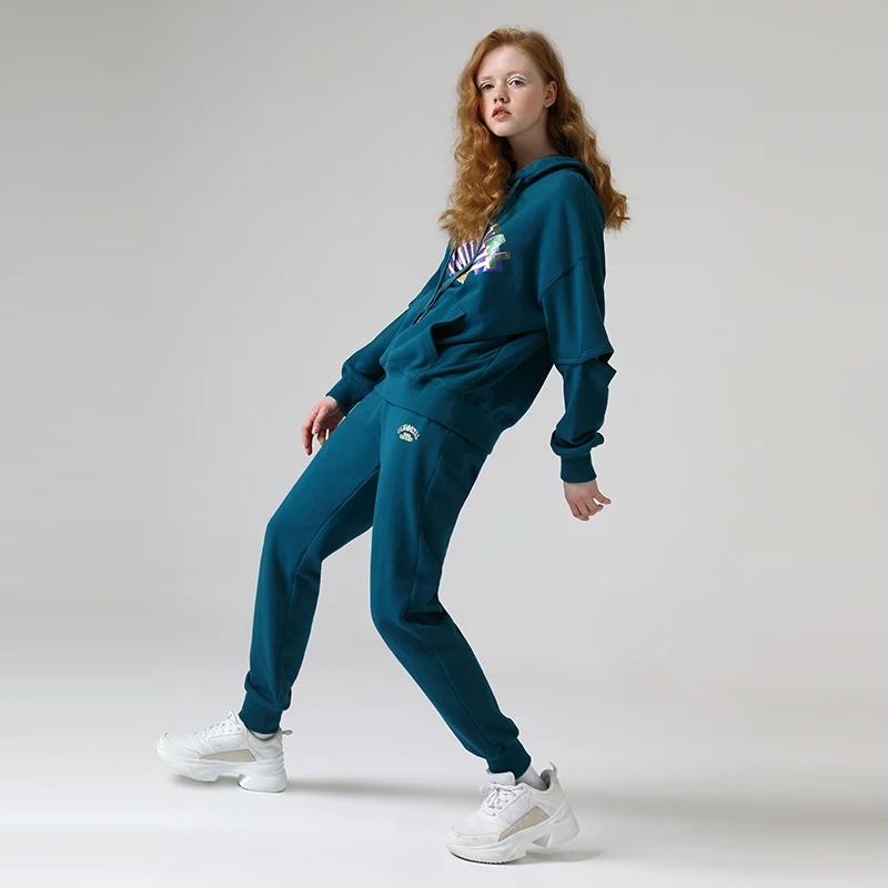 Толстовки и штаны Toyouth Женская толстовка с вышивкой дырками спортивные костюмы