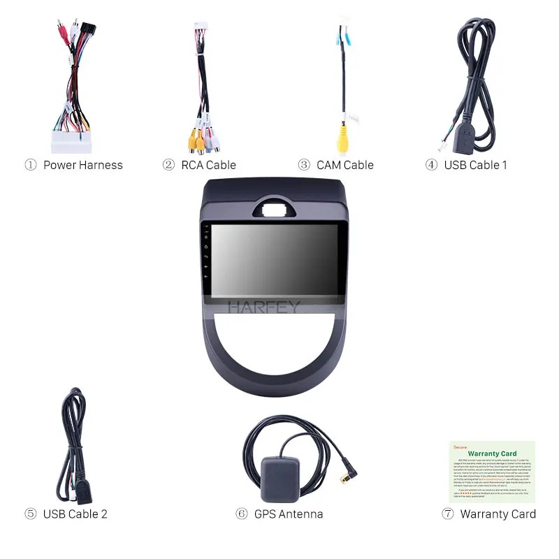 Автомагнитола Harfey с сенсорным экраном 9 дюймов GPS Android 8 1 Bluetooth Wi-Fi USB AUX | Автомобили